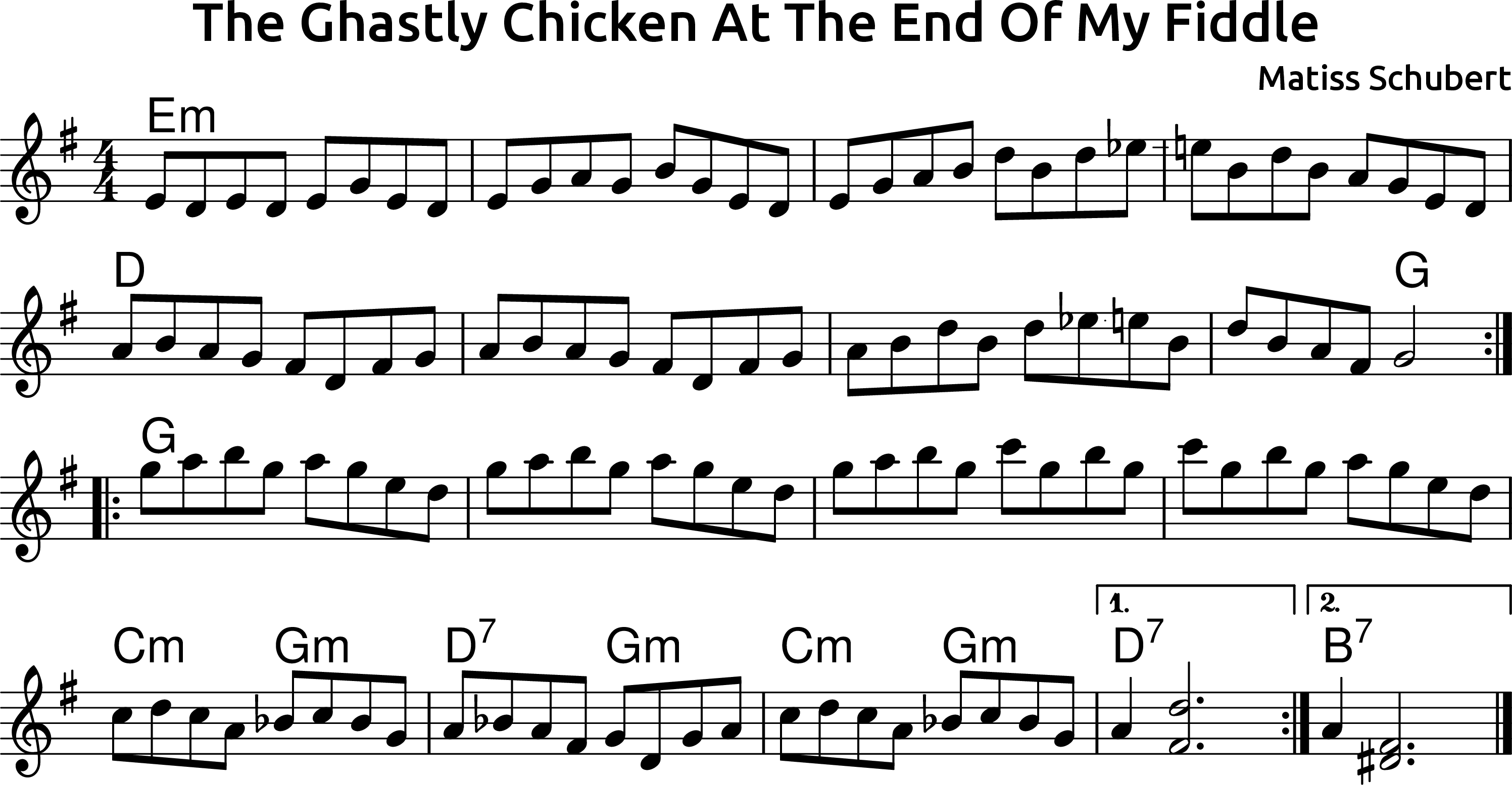 The Ghastly Chicken At The End Of My Fiddle